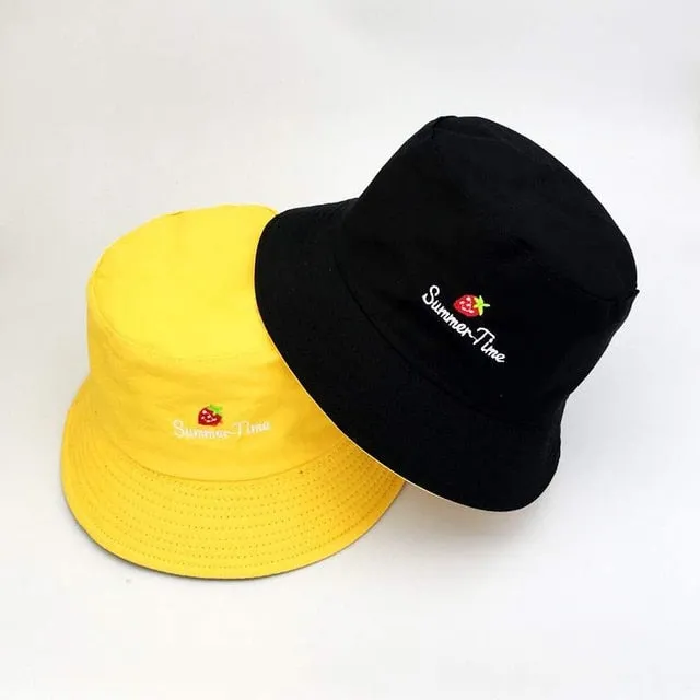 Unisex Harajuku Bucket Hat Graffiti Letter Women Men Fishing Fisherman Hat Summer Outdoor Panama Hip Hop Cap