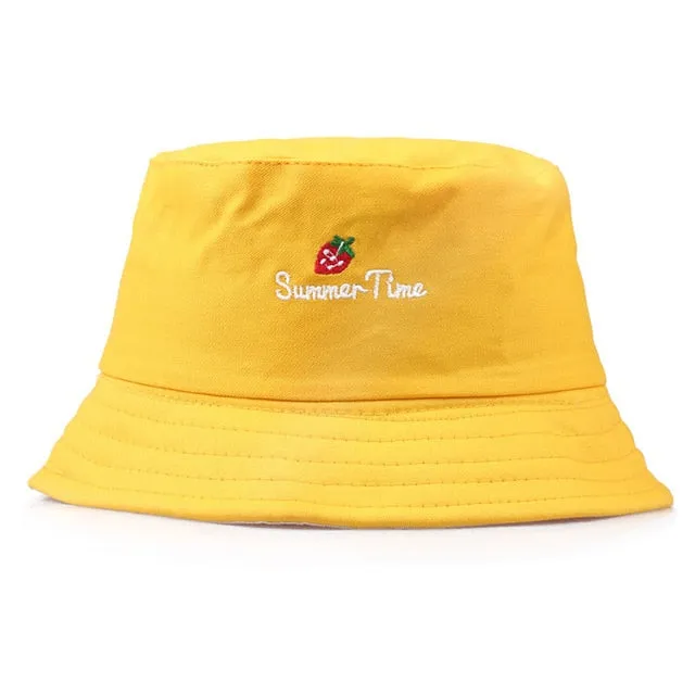 Unisex Harajuku Bucket Hat Graffiti Letter Women Men Fishing Fisherman Hat Summer Outdoor Panama Hip Hop Cap