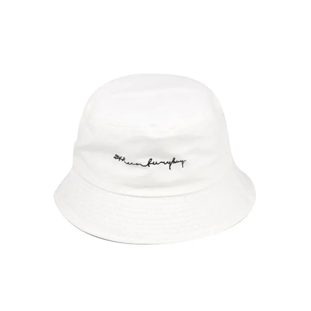 Unisex Harajuku Bucket Hat Graffiti Letter Women Men Fishing Fisherman Hat Summer Outdoor Panama Hip Hop Cap