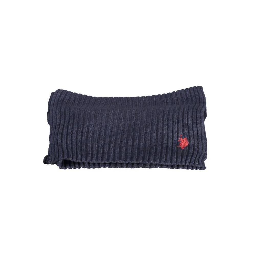 U.S. POLO ASSN. Blue Wool Men Scarf