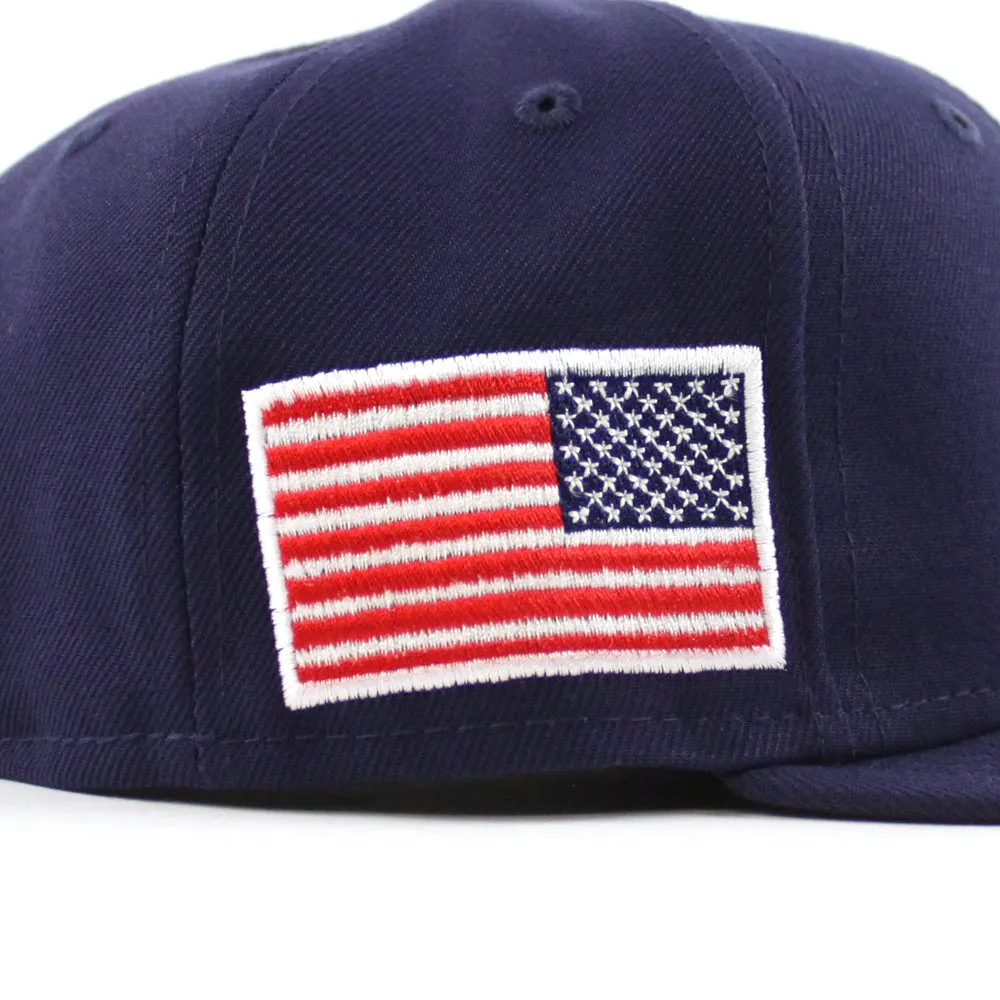 USA 2023 World Baseball Classic (WBC) New Era 59Fifty Fitted Hat (Navy Grey Under Brim)