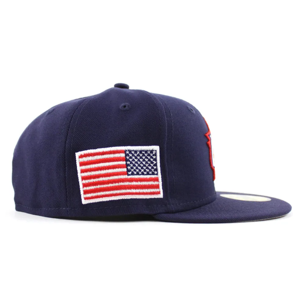 USA 2023 World Baseball Classic (WBC) New Era 59Fifty Fitted Hat (Navy Grey Under Brim)