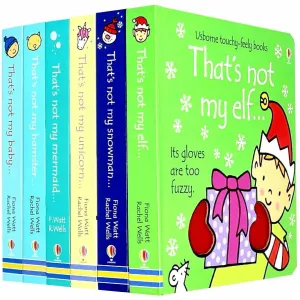 Usborne Touchy-feely Series 5 Collection 6 Books Set (Elf, Snowman, Unicorn, Mermaid, Hamster, Baby)