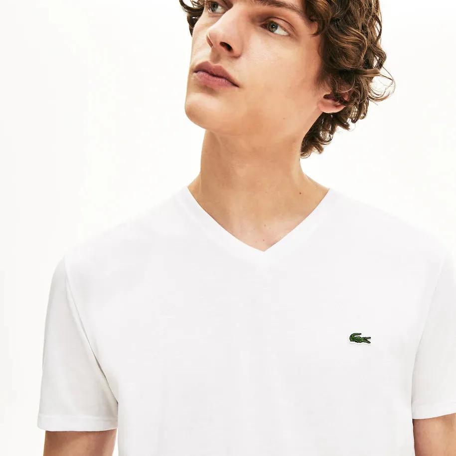 V-Neck Pima Cotton regular fit White