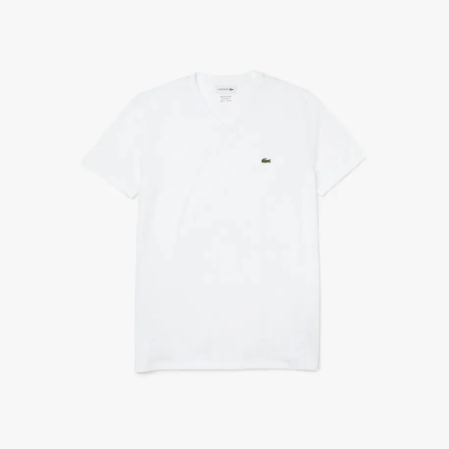 V-Neck Pima Cotton regular fit White