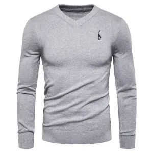 V-NECK SWEATSHIRT "GIRAFFE"