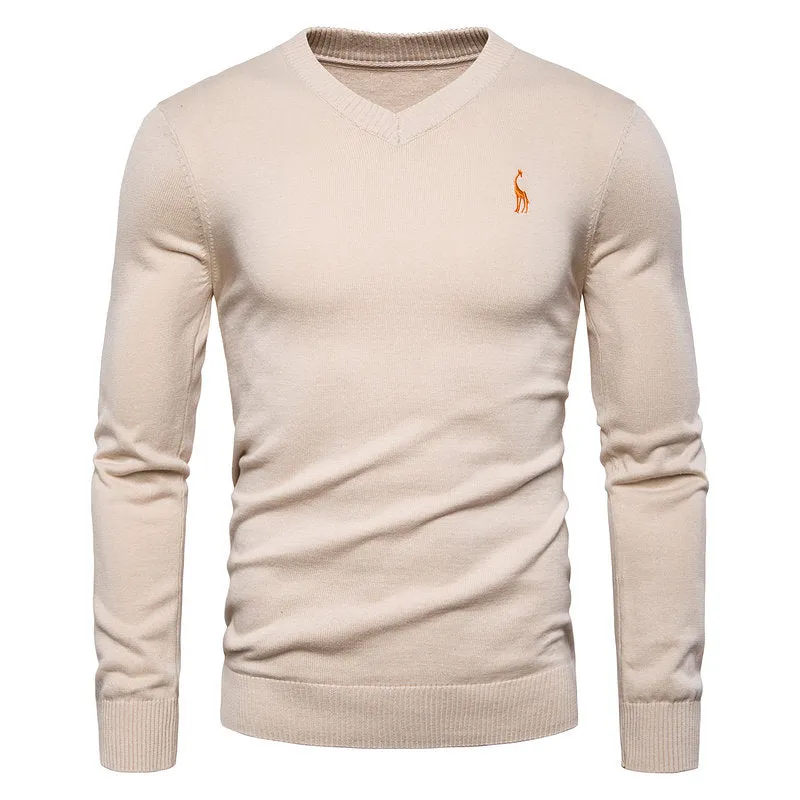 V-NECK SWEATSHIRT "GIRAFFE"