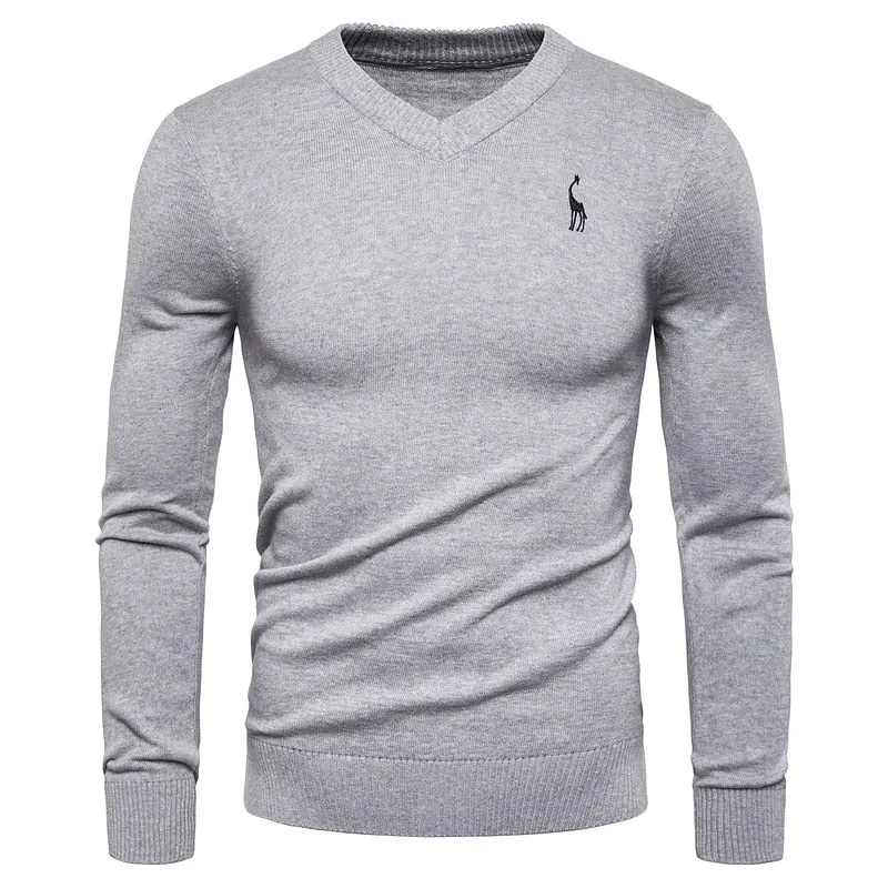 V-NECK SWEATSHIRT "GIRAFFE"