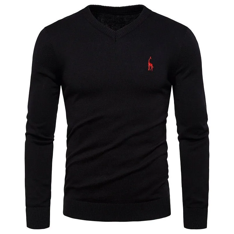 V-NECK SWEATSHIRT "GIRAFFE"