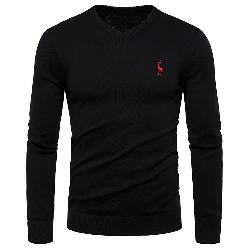V-NECK SWEATSHIRT "GIRAFFE"