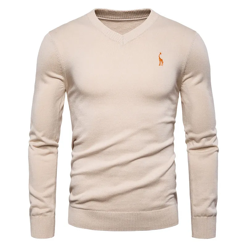 V-NECK SWEATSHIRT "GIRAFFE"