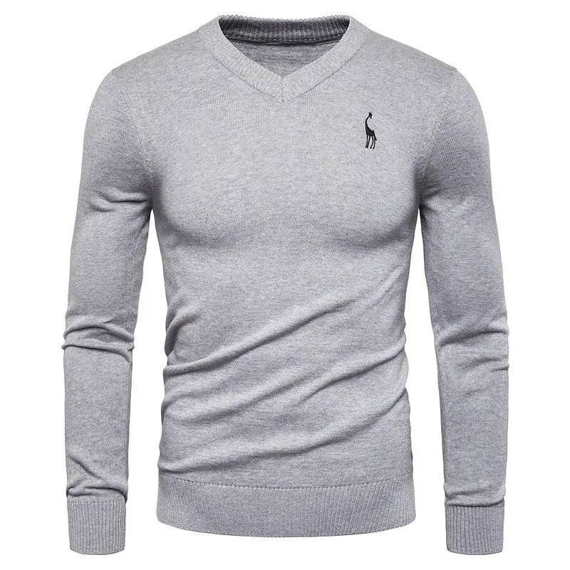 V-NECK SWEATSHIRT "GIRAFFE"