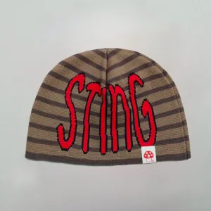 V Speshal Organic Strawberry Beanie Brown Stripes