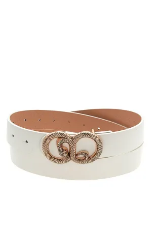 VEGAN LEATHER SNAKE BUCKLE BELT