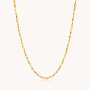 Vera Curb Chain Necklace, Gold