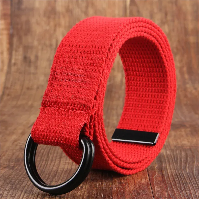 Versatile Double Ring Canvas Belt