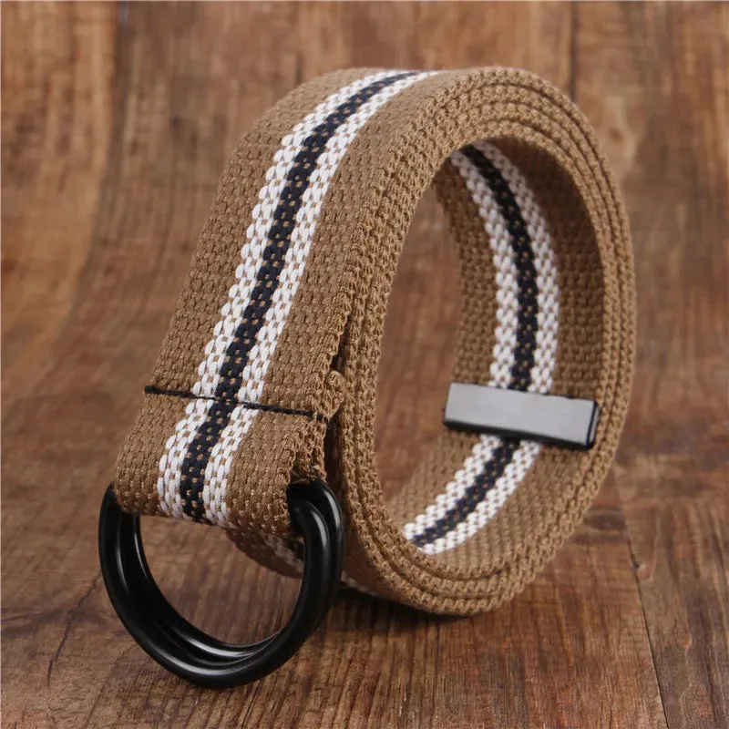 Versatile Double Ring Canvas Belt