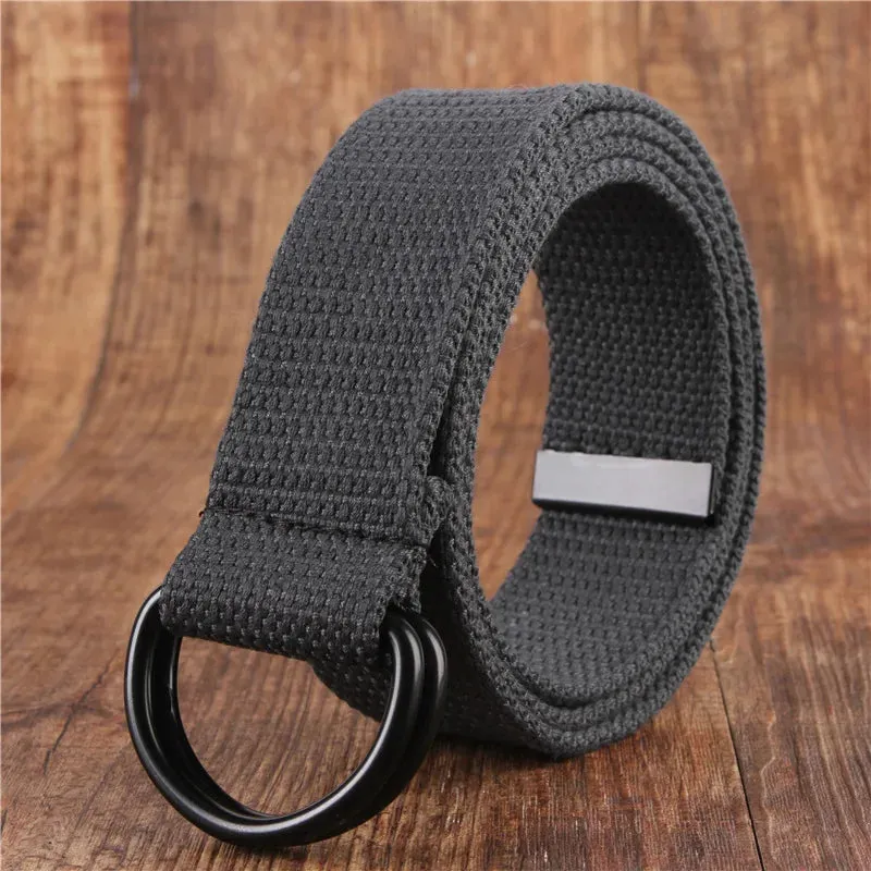 Versatile Double Ring Canvas Belt