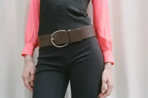 VETIVER BELT, BRUSH CALF