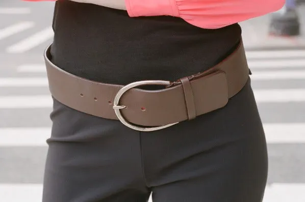 VETIVER BELT, BRUSH CALF