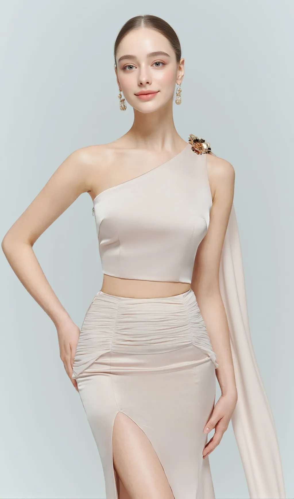victoria Fishtail Skirt set in pink