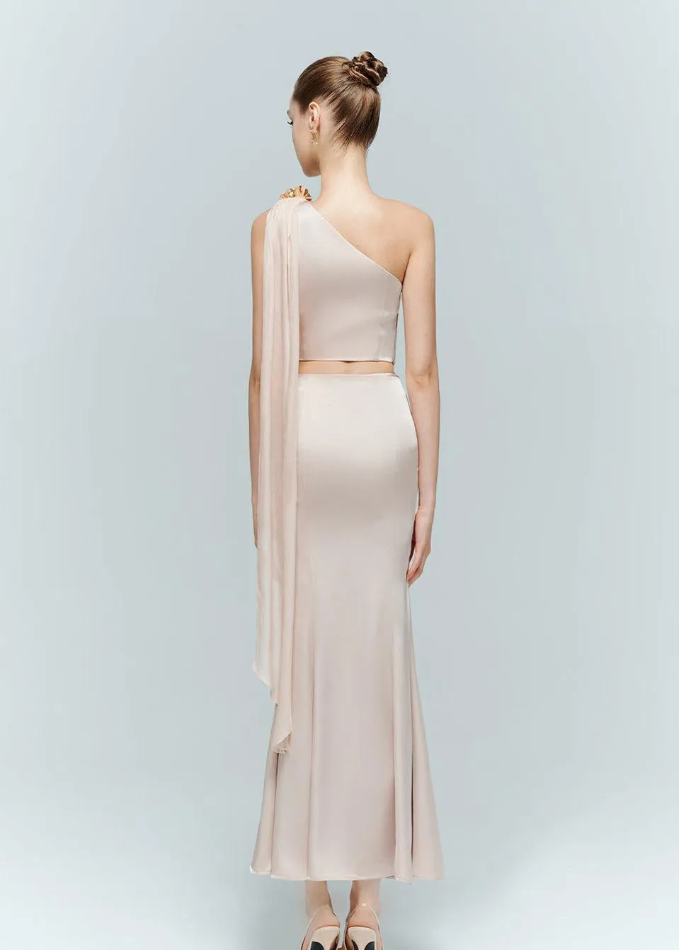 victoria Fishtail Skirt set in pink
