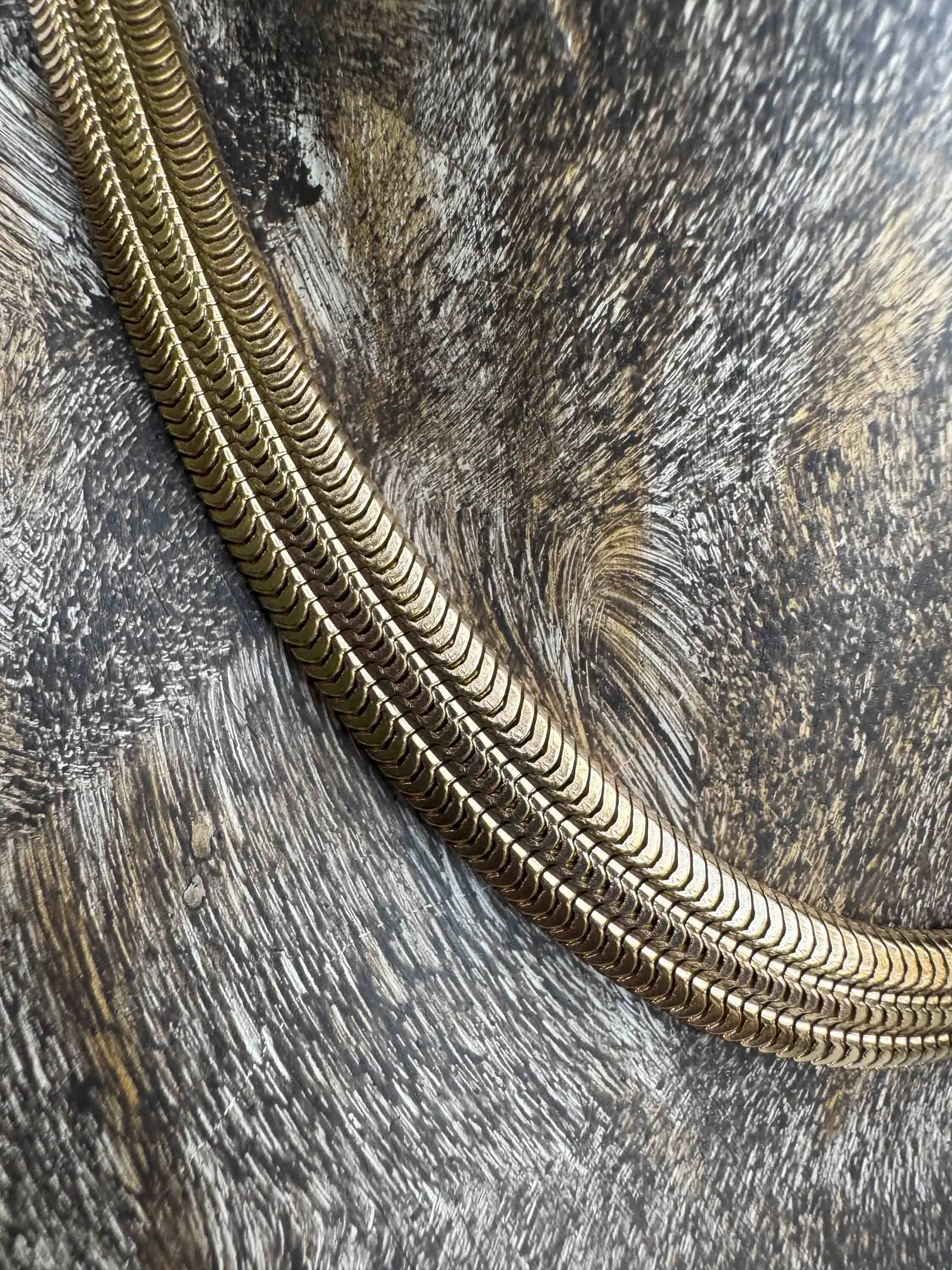 Vintage Gold Snake Chain Choker Necklace