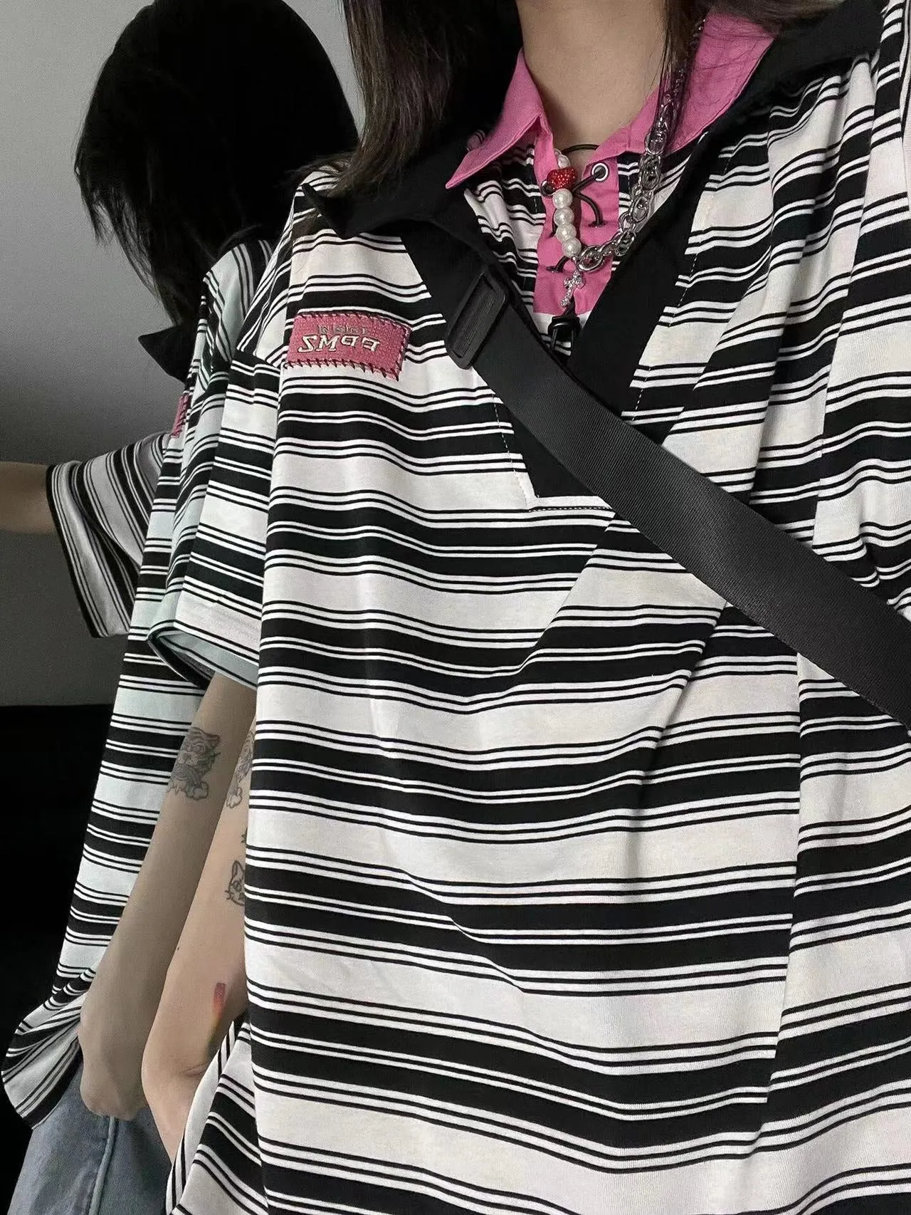 Vintage Striped Polo Top UB98457