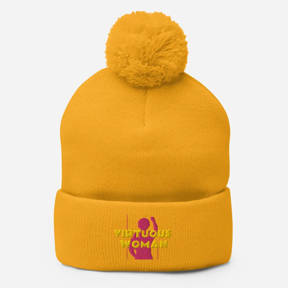 Virtuous Woman Pom-Pom Beanie