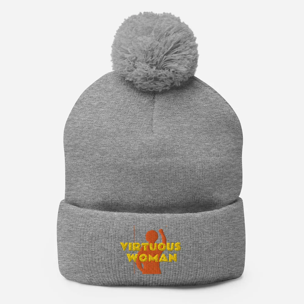 Virtuous Woman Pom-Pom Beanie