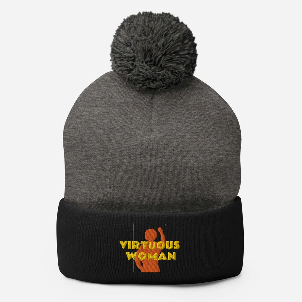 Virtuous Woman Pom-Pom Beanie