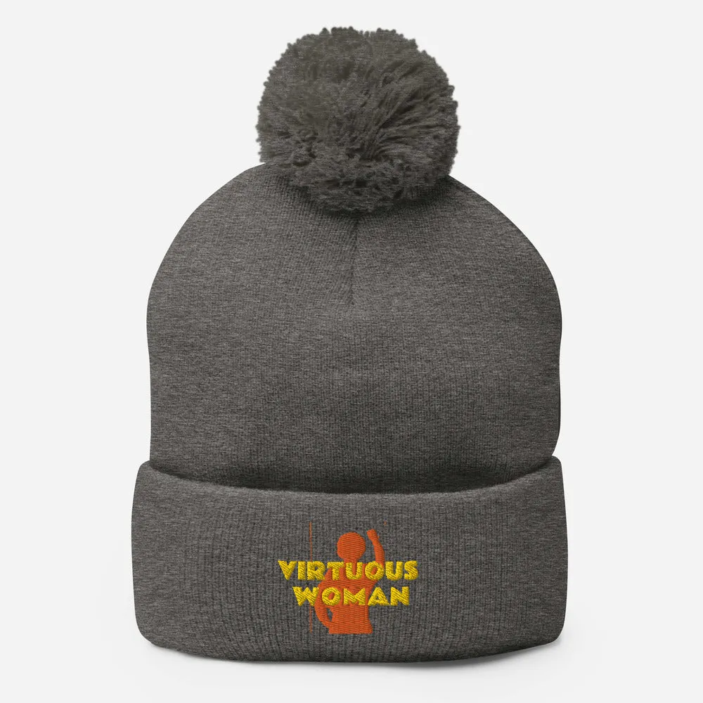 Virtuous Woman Pom-Pom Beanie