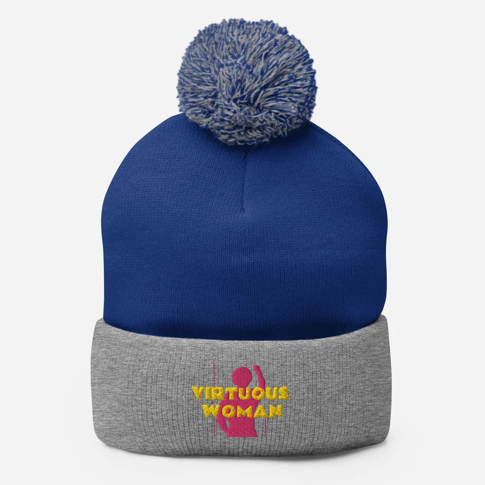 Virtuous Woman Pom-Pom Beanie