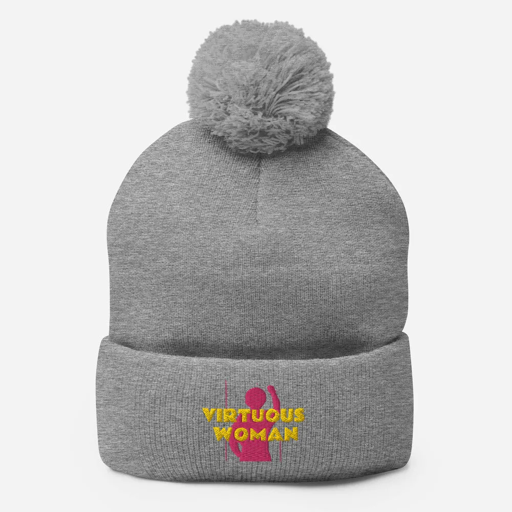 Virtuous Woman Pom-Pom Beanie