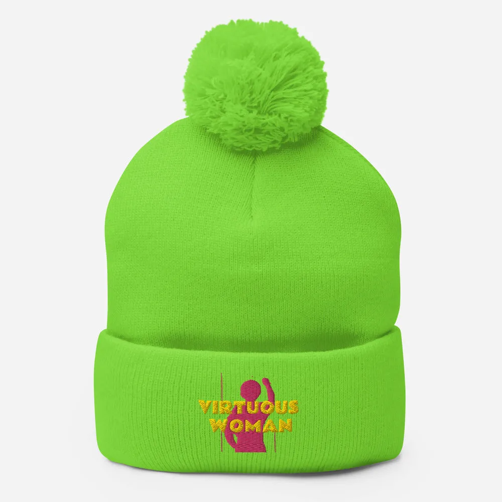 Virtuous Woman Pom-Pom Beanie