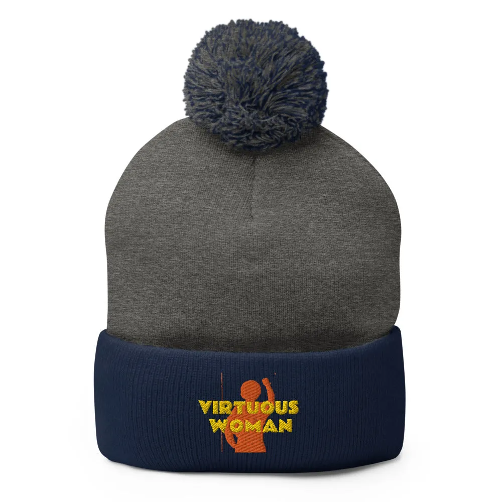Virtuous Woman Pom-Pom Beanie