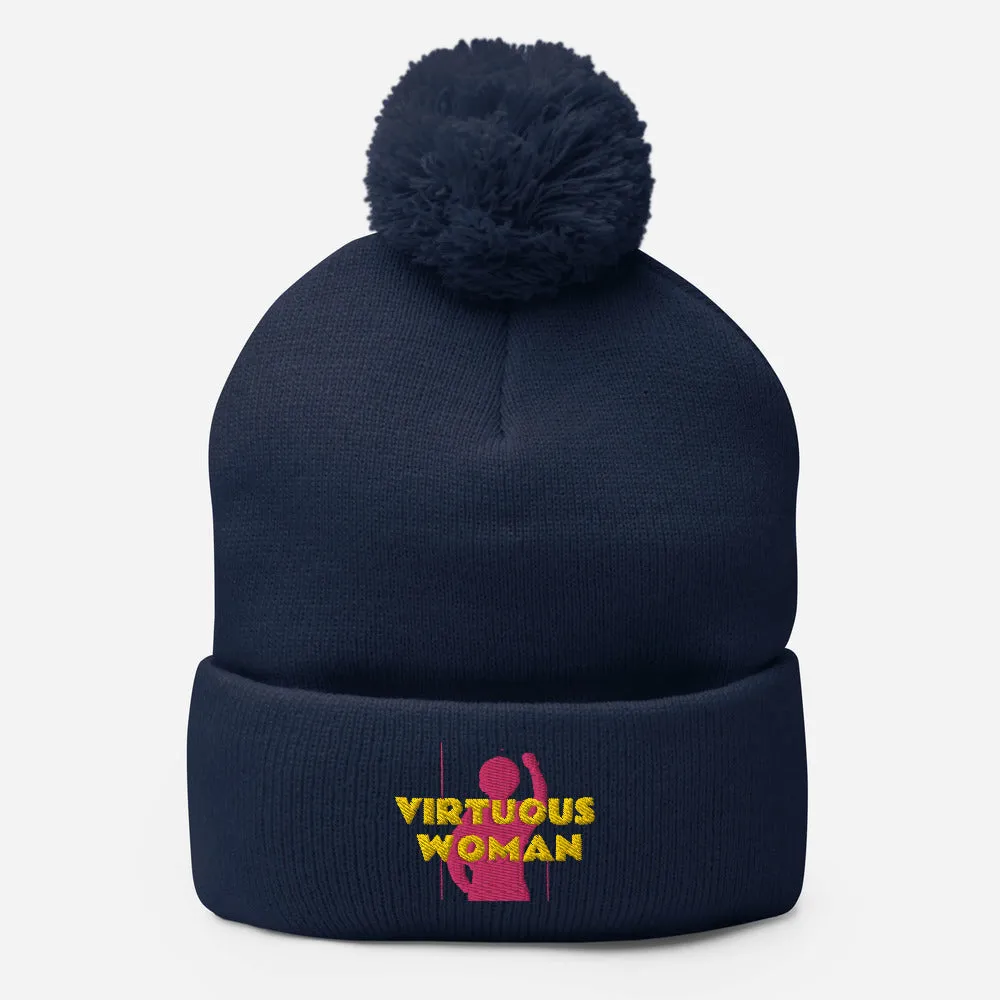 Virtuous Woman Pom-Pom Beanie