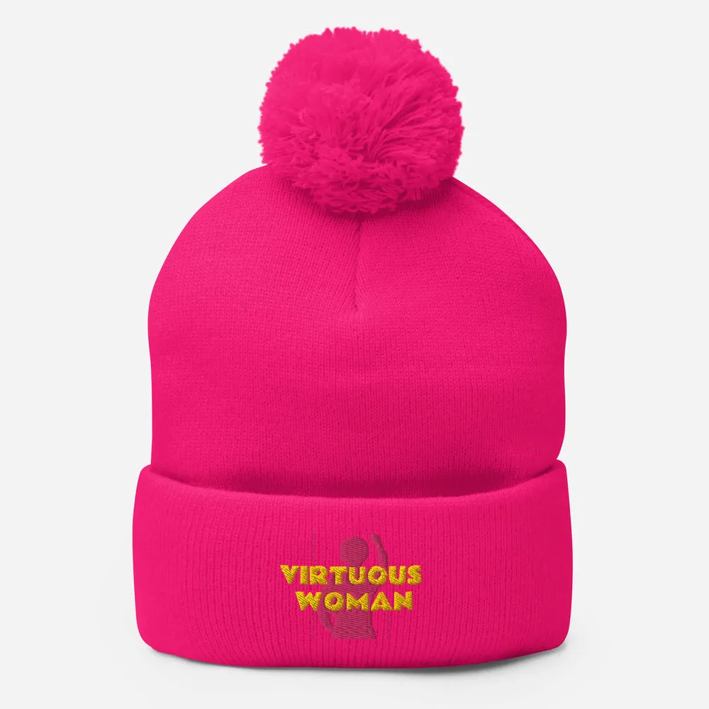 Virtuous Woman Pom-Pom Beanie