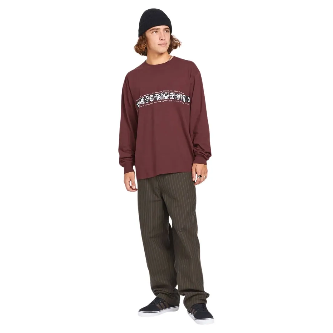 Volcom Skate Vitals Remy Longsleeve T-Shirt - Merlot