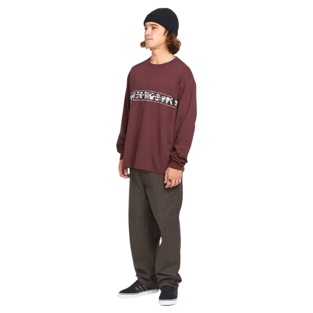Volcom Skate Vitals Remy Longsleeve T-Shirt - Merlot