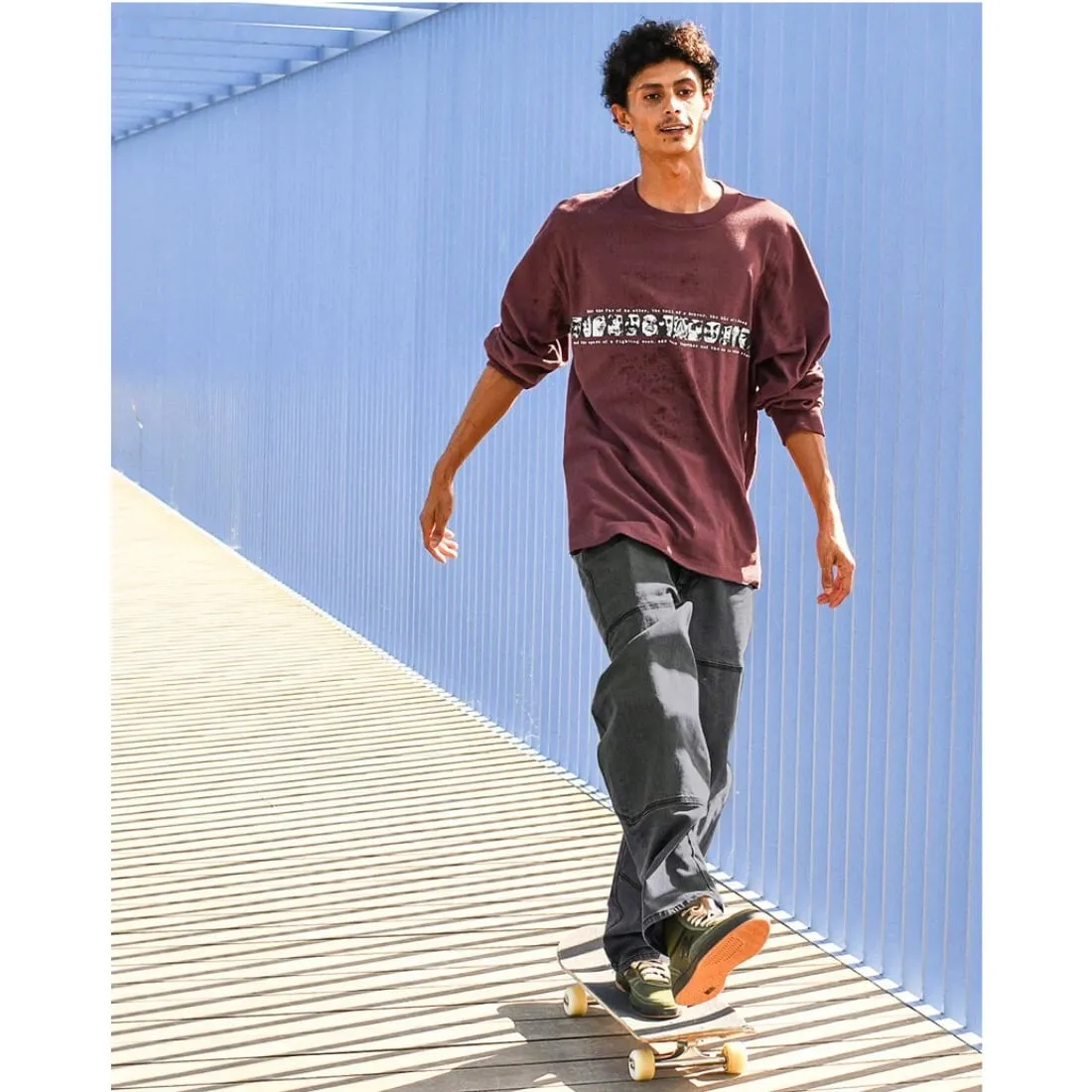 Volcom Skate Vitals Remy Longsleeve T-Shirt - Merlot