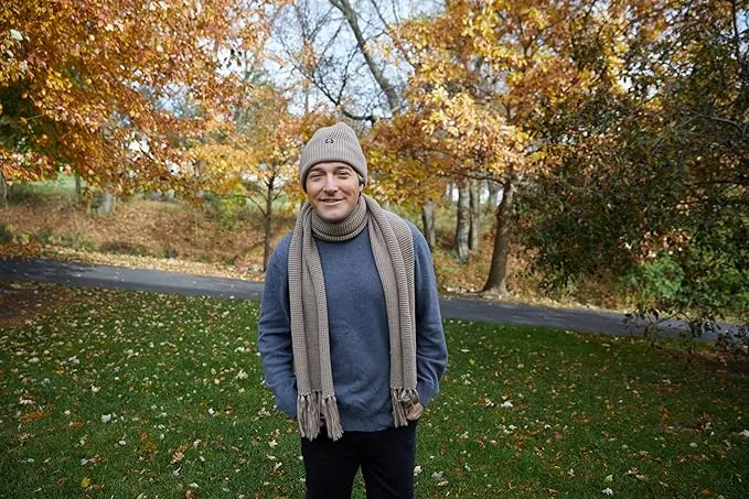 Waffle Knit Beanie & Scarf Set by Funky Junque