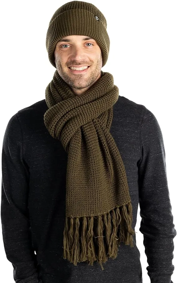 Waffle Knit Beanie & Scarf Set by Funky Junque