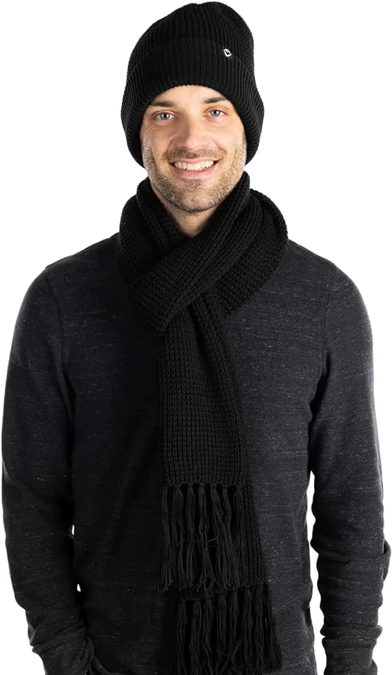 Waffle Knit Beanie & Scarf Set by Funky Junque