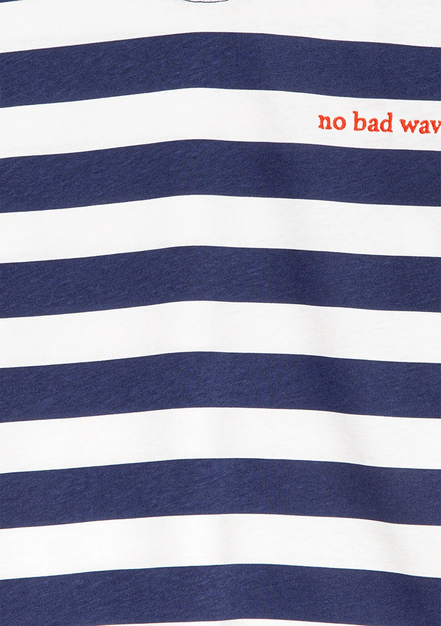 Waves Printed Navy Striped T-Shirt