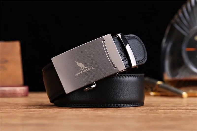 West Louis™ Genuine Leather Luxury Strap Male