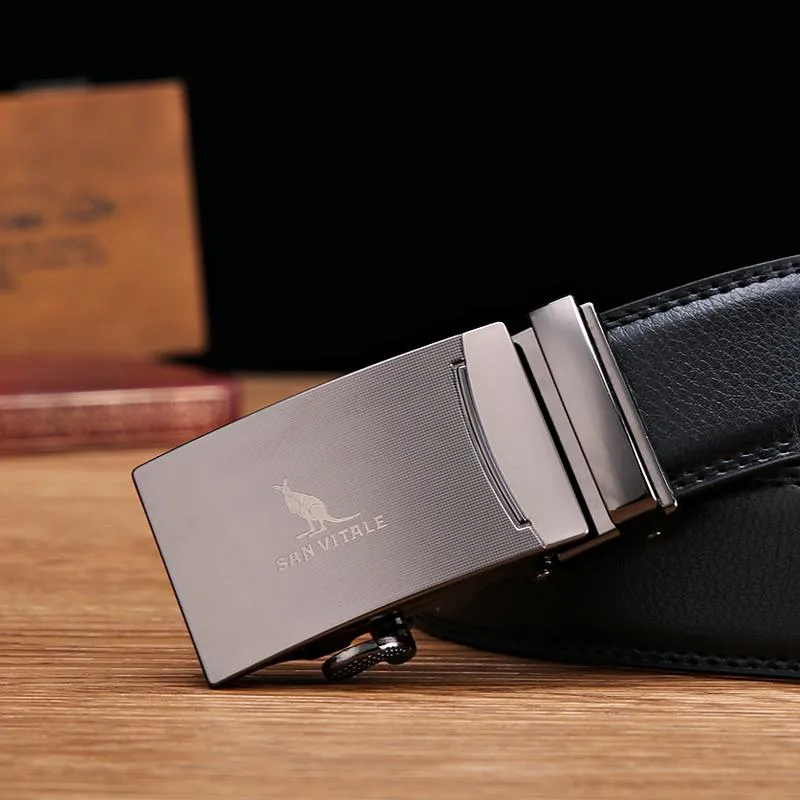 West Louis™ Genuine Leather Luxury Strap Male