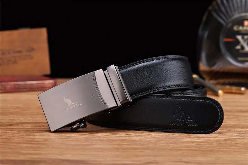 West Louis™ Genuine Leather Luxury Strap Male