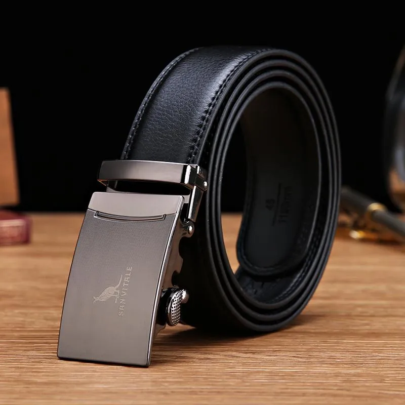 West Louis™ Genuine Leather Luxury Strap Male