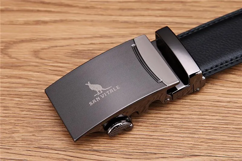 West Louis™ Genuine Leather Luxury Strap Male